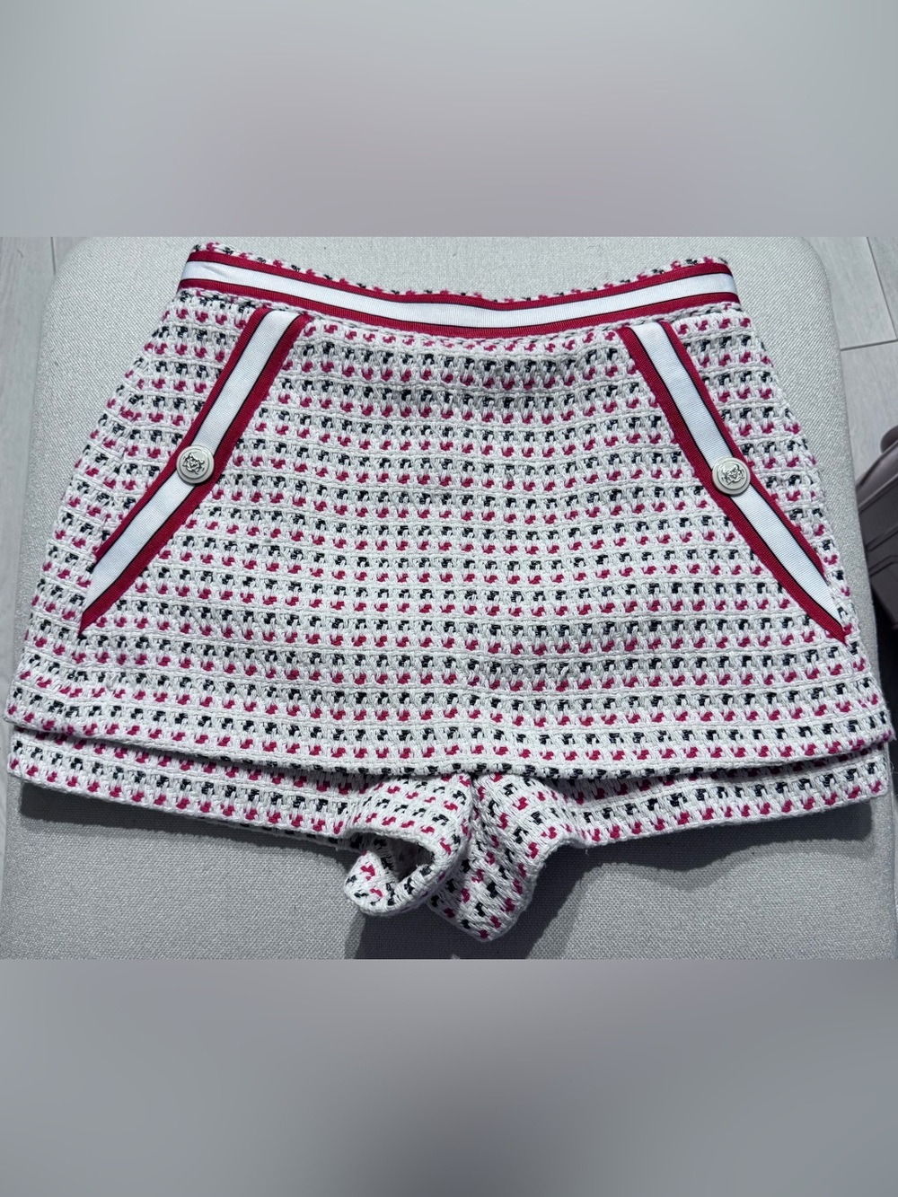Maje Beige and Red Knit Women’s Skort